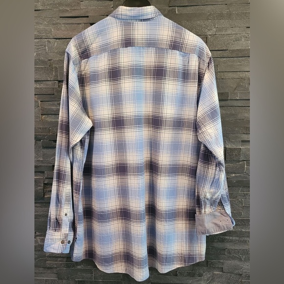 Nautica Washed Cotton Casual Button Down Shirt w/Combo @ collar band & cuffs 2XL - Picture 2 of 9